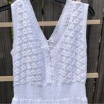 NAOO Nation AK Outfits Womens Dress Maxi White 100% Cotton Sleeveless M/L Size M Photo 2