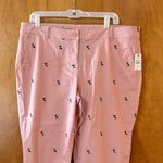 Talbots  Weekend Chino Pants Boston Terrier Dog Embroidered Cuffed NWT Petite 16P Photo 6
