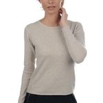 Premise Nordstrom  Xs beige oatmeal crew scoop neck sweater nwot   20” pit to pit  21” length Photo 0