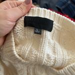 Nili Lotan Rory Chunky Ivory Cable Knit Sweater Large White Photo 4