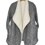 Z Supply  Womens Size M Heather Grey Sherpa Cardigan Sweater Open Cardigan Jacket Photo 0