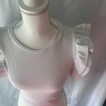 ZARA  White Ruffle Sleeve Crop Top Photo 6