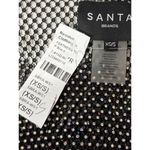 Santa Brands Feathers Top in Black XS/S New Womens Crystal Blouse Photo 8