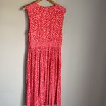 Boden Thea Sleeveless Midi Dress Poppy Red, Botanic Sprig Red Size 10 Photo 2