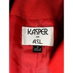 Kasper ASL 6 Red Black Cropped Blazer Gold Button Jacket Career Y2K Power Office Photo 8