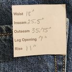 Gap  Vintage High-Rise Distressed Cropped Jeans Sz 16 Button-Fly Distressed Denim Photo 1