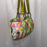 New Y2K Olivier Strelli Green Blue Multicolor Women’s Floral Bag Purse Deadstock Photo 3