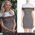 Alexander Wang T by striped engineer short sleeve knit dress size XS extra small Photo 4