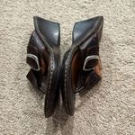 Born concept BORN Brown Leather Wedge Heel Sandals Women's Size 7 Adjustable Thong Style Photo 3