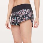 Lululemon Women Run Speed Up Short 2.5" Inseam Dappled Daze Obsidian Size 14 Photo 0