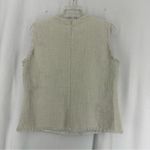 Ann Taylor Fridge Tweed Sleeveless Blouse Womens Small White Photo 8