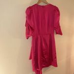 DO+BE Pink Wrap Ruched Sleeves Side Ruffle Sheath Dress S Photo 4