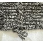 XOXO  Women's Gray Cable Knit Faux Fur Trim Open Front Cardigan Sweater M Photo 8