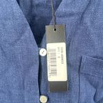 Bobi BLACK Blouse Small Linen Blend Navy NWT Button Down Dolman Style Casual Photo 4