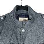Vintage Armani Jeans Military Jacket Women’s Medium Gray Wool Blend Slim Fit Photo 4