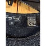 Jeanne pierre  Womens Shirt Size M Medium Black Sparkly Metallic (4028) Photo 2