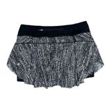 Lululemon Final Lap Skirt Black/White Pace Rival Skort Tennis Athletic Golf 6 Photo 1