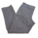 Ann Taylor  Factory Size 6 Curvy Poink Dark Blue Printed Geometric Career Pants Photo 0