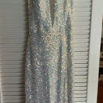 JC Penny Sparkly Prom Dress Iridescent Photo 3
