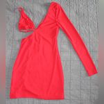 Princess Polly  Vibrant Red Long Sleeve Dress Photo 2