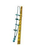 Turquise beaded Incan man and figurine necklace Blue Photo 5