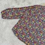 st. john's bay St John’s Bay Multi Floral Long Sleeve Button Down Shirt Cotton Blend Size 2X Photo 2