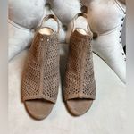 Liz Claiborne Liz‎ Claiborne Brown Peep-Toe Heeled Boots Photo 2