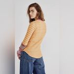 Free People NEW  Alpine Stripe cuff thermal top Photo 4