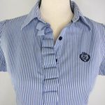 Vintage Blue and white stripes‎ 100% cotton short Photo 12