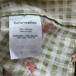 Reformation Roarke Linen Dress Patio Floral Checkered Feminine Dress 4 Photo 4