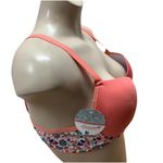 Massam Size Large Peach Floral Lace Underwire Bra. Made in Brazil New. Photo 3