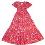 Anthropologie NWT Maeve Somerset Maxi in Red Geo Floral Print Cotton Dress XS Photo 4
