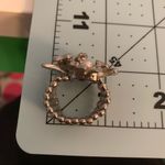 Silver & Purple Elastic Band Flower Ring w/ Faux Pearls & Diamond Gems Photo 5