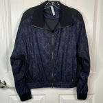 Athleta  Blue Black Snakeskin Brooklyn Bomber Jacket Photo 0