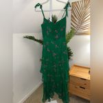 Revolve Flynn‎ Skye Leona Midi Green Floral Dress XS Photo 4