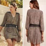 Anthropologie Vanessa Virginia Callista Brown Black Long Sleeve Dress Large Photo 6