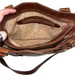 Vintage • Beautiful Embossed Leather Shoulder Bag • Made in Paraguay Brown Photo 7