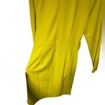 Chartreuse Rouched Classic Long Sleeve NWT Dress Size 10 Clover and Sloane Yellow Photo 11