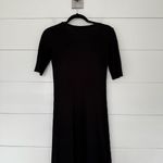 & Other Stories & Other Stories Women’s 2 Black MIDI Short Sleeve Shirt Dress Photo 4