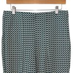 Jules & Leopold JL Womens Geo Kick Flare Pull-on Pants Green White Medium NWT Photo 1