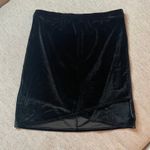 Hollister  Black Velvet‎ Pencil Skirt Small Pull On Asymmetrical Photo 0