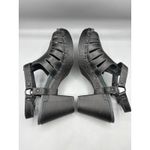 Dansko Randa Sandals 41 Black Leather Slingback Heeled Cutout Detail Photo 5