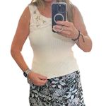 Hearts Of Palm Ribbed White Embellished Tank White Photo 1