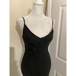 J.Crew  V-Neck Maxi Slip Dress in Cupro Blend Crepe Black Sleeveless 2 Photo 2