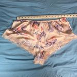 Victorias Secret Satin Floral Lace Trim Pajama Sleep Cheeky Shorts Peach XL Orange Photo 1