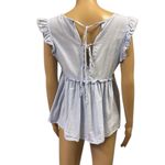 ZARA  Trafaluc Collection Light Blue Babydoll Double Tie Back Blouse Womens M Photo 2