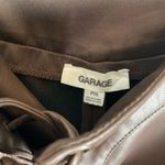 Garage Brown Faux Leather Flare Pants Size small Photo 3