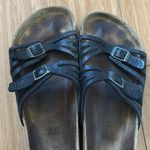 Birkenstock  Granada Double Strap Black Leather Soft Footbed Sandal Photo 1