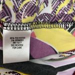 Dana Buchman Multi-Color Abstract Print Short Sleeve Hidden Button Up Blouse M Photo 9