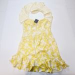 Michael Costello  x REVOLVE Sabrina Mini Dress in Yellow & White Large Photo 12